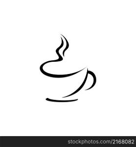 Coffee cup icon logo vector