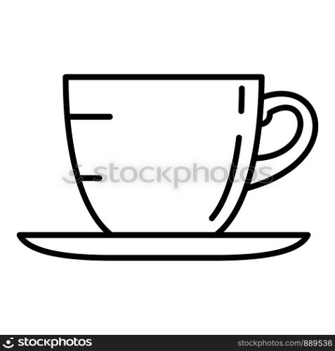 Coffee cup icon. Outline coffee cup vector icon for web design isolated on white background. Coffee cup icon, outline style