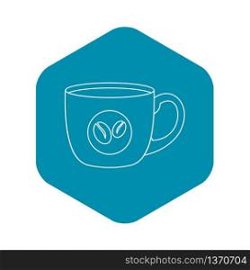 Coffee cup icon. Outline illustration of coffee cup vector icon for web. Coffee cup icon, simple style