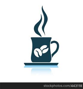 Coffee cup icon. Shadow reflection design. Vector illustration.