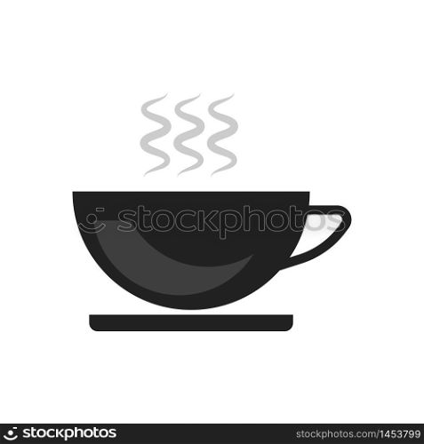Coffee cup icon, vector flat hot beverage.