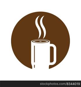 coffee cup icon vector illustration logo design
