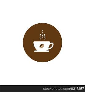 coffee cup icon vector illustration logo template