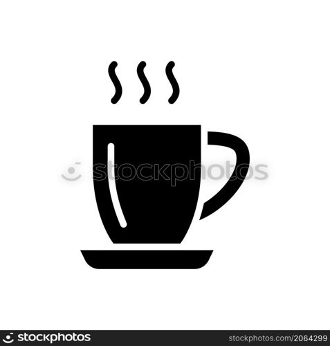 coffee cup icon vector solid style