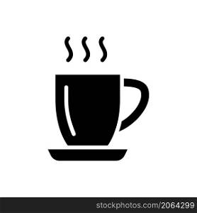 coffee cup icon vector solid style