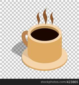Coffee cup isometric icon 3d on a transparent background vector illustration. Coffee cup isometric icon