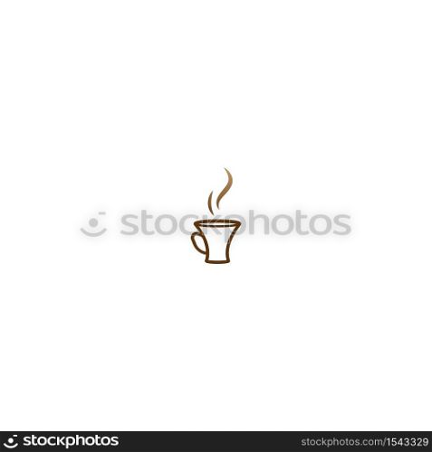 Coffee cup logo design vector cafe icon template