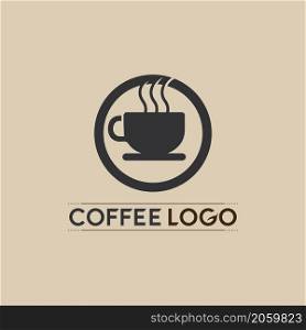 Coffee cup Logo hot drink coffe and tea icon Template vector icon design
