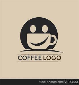 Coffee cup Logo hot drink coffe and tea icon Template vector icon design