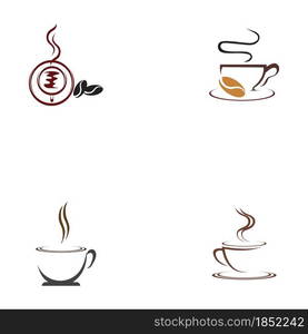 Coffee cup logo set template vector icon - Vector