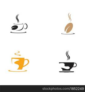 Coffee cup logo set template vector icon - Vector