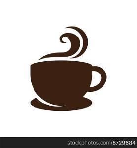 Coffee cup logo template vector flat design