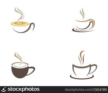 Coffee cup logo template vector icon design