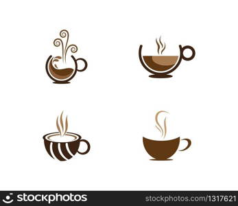 Coffee cup logo template vector icon design