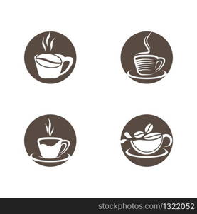 Coffee cup logo template vector icon design