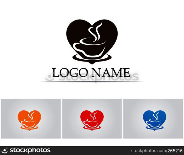 Coffee cup Logo Template vector icon design