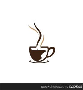 Coffee cup logo template vector icon illustration