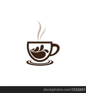 Coffee cup logo template vector icon illustration design