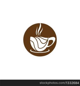 Coffee cup logo template vector icon illustration design