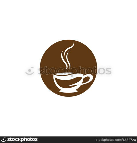 Coffee cup logo template vector icon illustration design