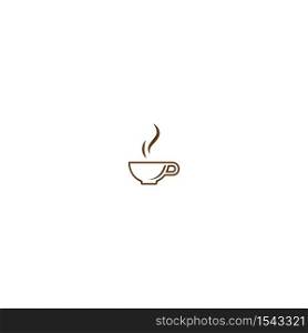 Coffee cup logo vector cafe icon template