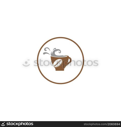 Coffee cup Logo vector icon design template.