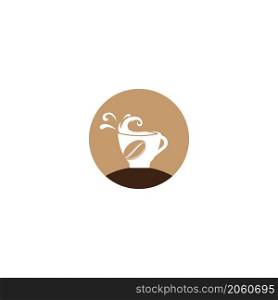 Coffee cup Logo vector icon design template.