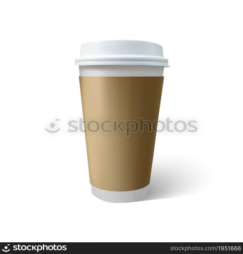 Coffee cup mock up isolated on white background.. Coffee cup mock up isolated on white background. EPS 10