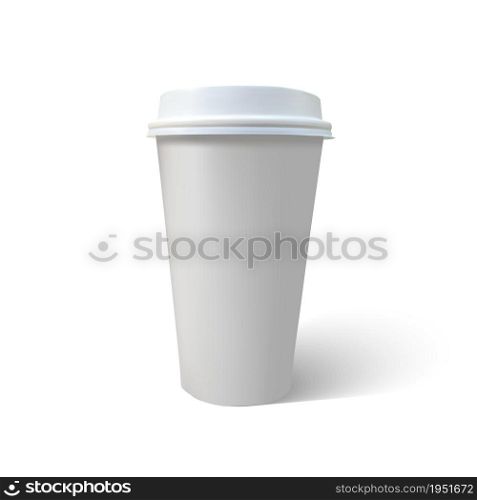 Coffee cup mock up isolated on white background.. Coffee cup mock up isolated on white background. EPS 10