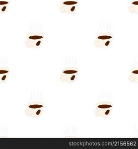 Coffee cup pattern seamless background texture repeat wallpaper geometric vector. Coffee cup pattern seamless vector