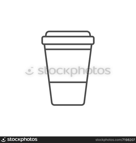 coffee cup white mug icon isolated vector illustration