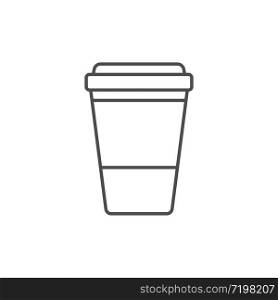 coffee cup white mug icon isolated vector illustration