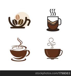 Coffee drink cup Logo Template vector icon design