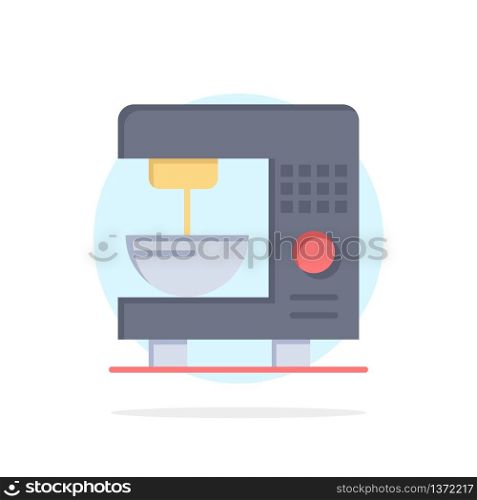 Coffee, Electric, Home, Machine Abstract Circle Background Flat color Icon