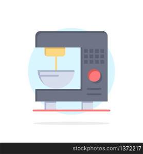Coffee, Electric, Home, Machine Abstract Circle Background Flat color Icon