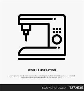 Coffee, Electric, Home, Machine Vector Line Icon