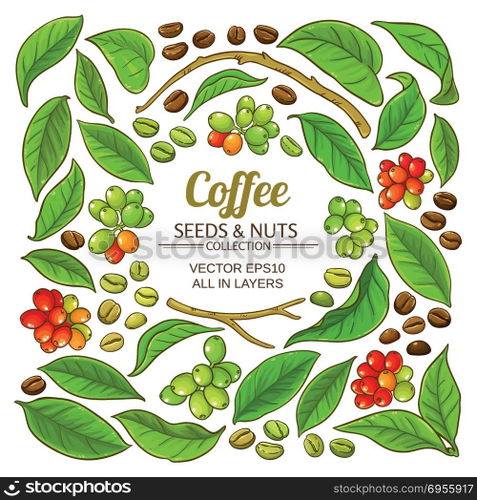 coffee elements vector set. coffee elements vector set on white background