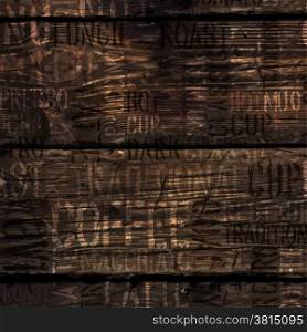 Coffee Experience Words On Wooden Texture. Vector.