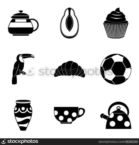 Coffee festival icon set. Simple set of 9 coffee festival vector icons for web design isolated on white background. Coffee festival icon set, simple style