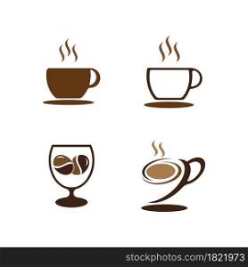 coffee glass cup vector icon illustration