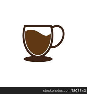 coffee glass logo icon template vector