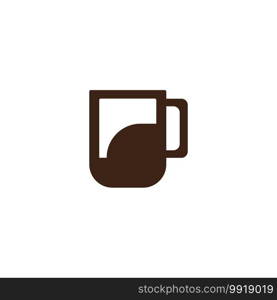 coffee glass logo icon template vector 