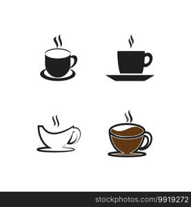 coffee glass logo icon template vector 