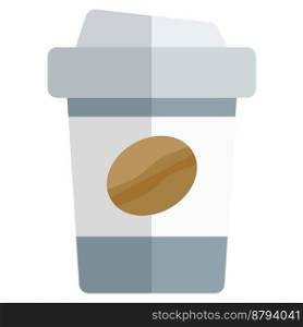 Coffee glass outline vector icon