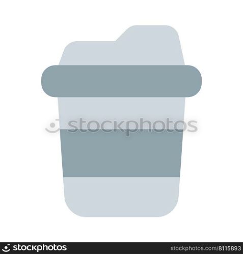 Coffee glass with sealed lid for takeaway