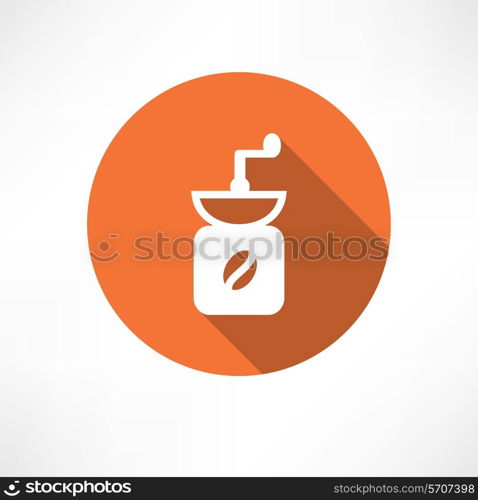 coffee grinder Flat modern style vector illustration