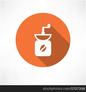 coffee grinder Flat modern style vector illustration