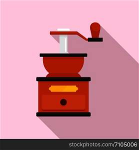Coffee grinder icon. Flat illustration of coffee grinder vector icon for web design. Coffee grinder icon, flat style