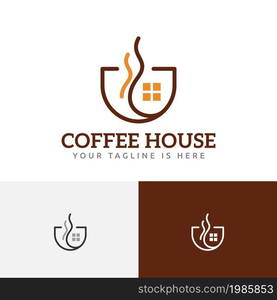 Coffee House Drink Cafe Modern Simple Line Logo