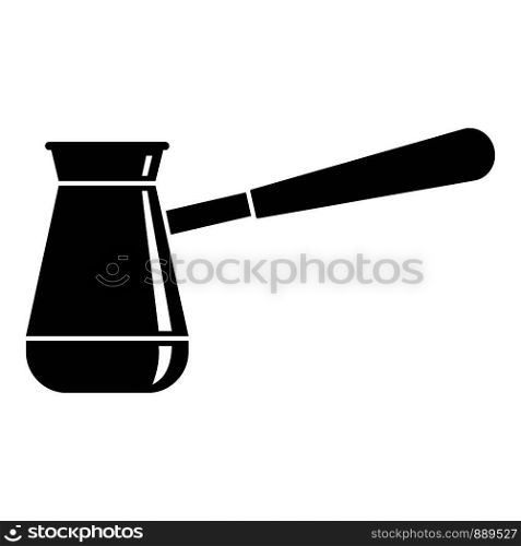 Coffee ibrik icon. Simple illustration of coffee ibrik vector icon for web design isolated on white background. Coffee ibrik icon, simple style